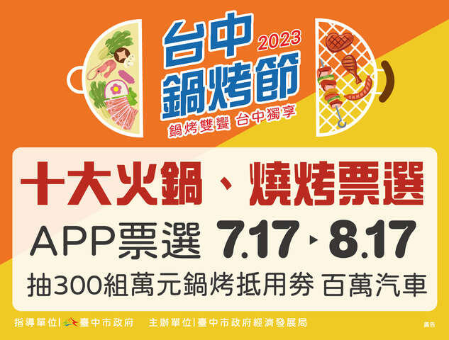 台中锅烤节-十大火锅-烧烤票选-抽300万组抵用券及百万汽车