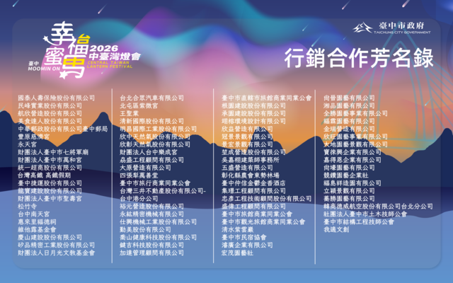 32026中台灣燈會行銷合作芳名錄
