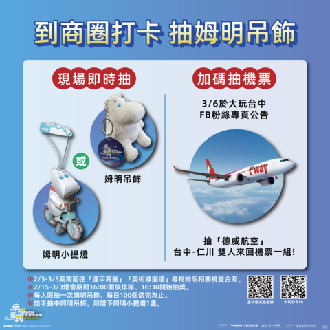 到商圈打卡-抽姆明吊飾-活動起跑