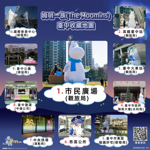 姆明一族台中收藏地图