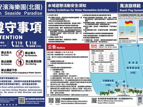 北園遵守事項及風浪旗規範