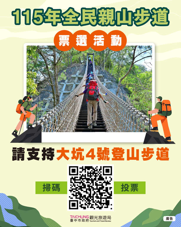 每日一票支持大坑4號步道