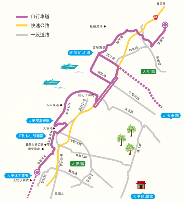 台中市滨海自行车道－大甲及大安段