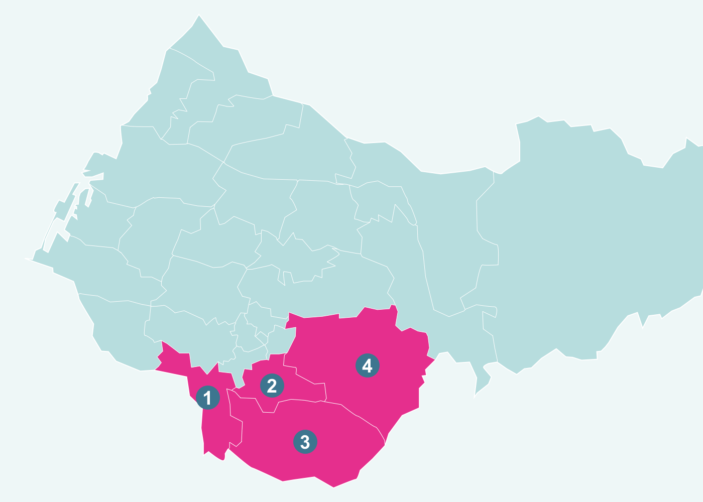 Tun District map
