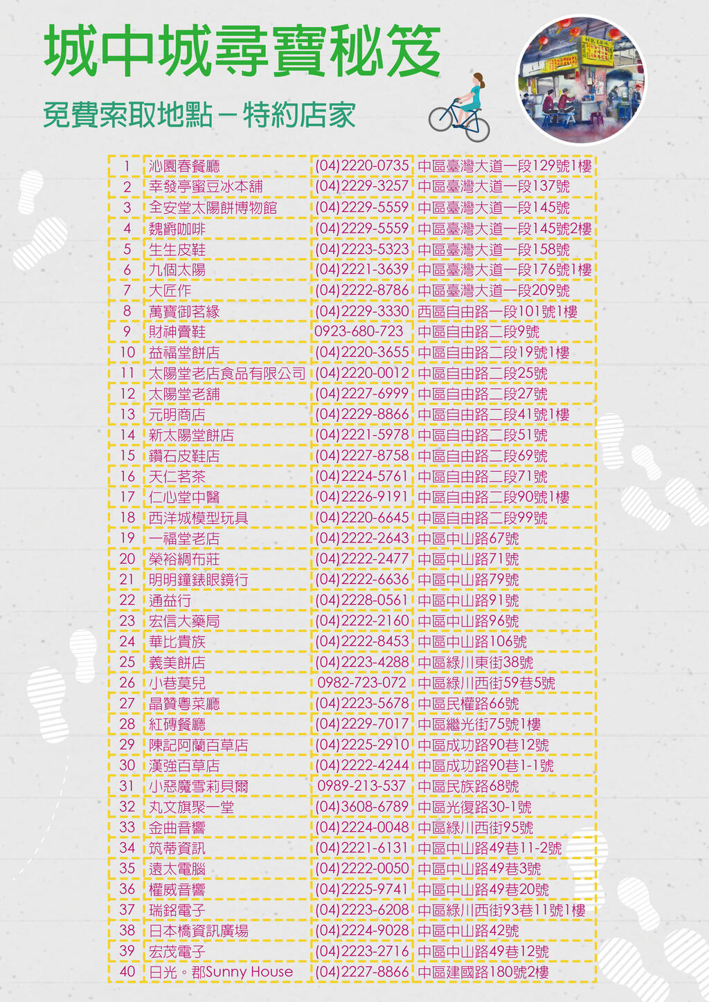 城中城寻宝秘笈-特约店家